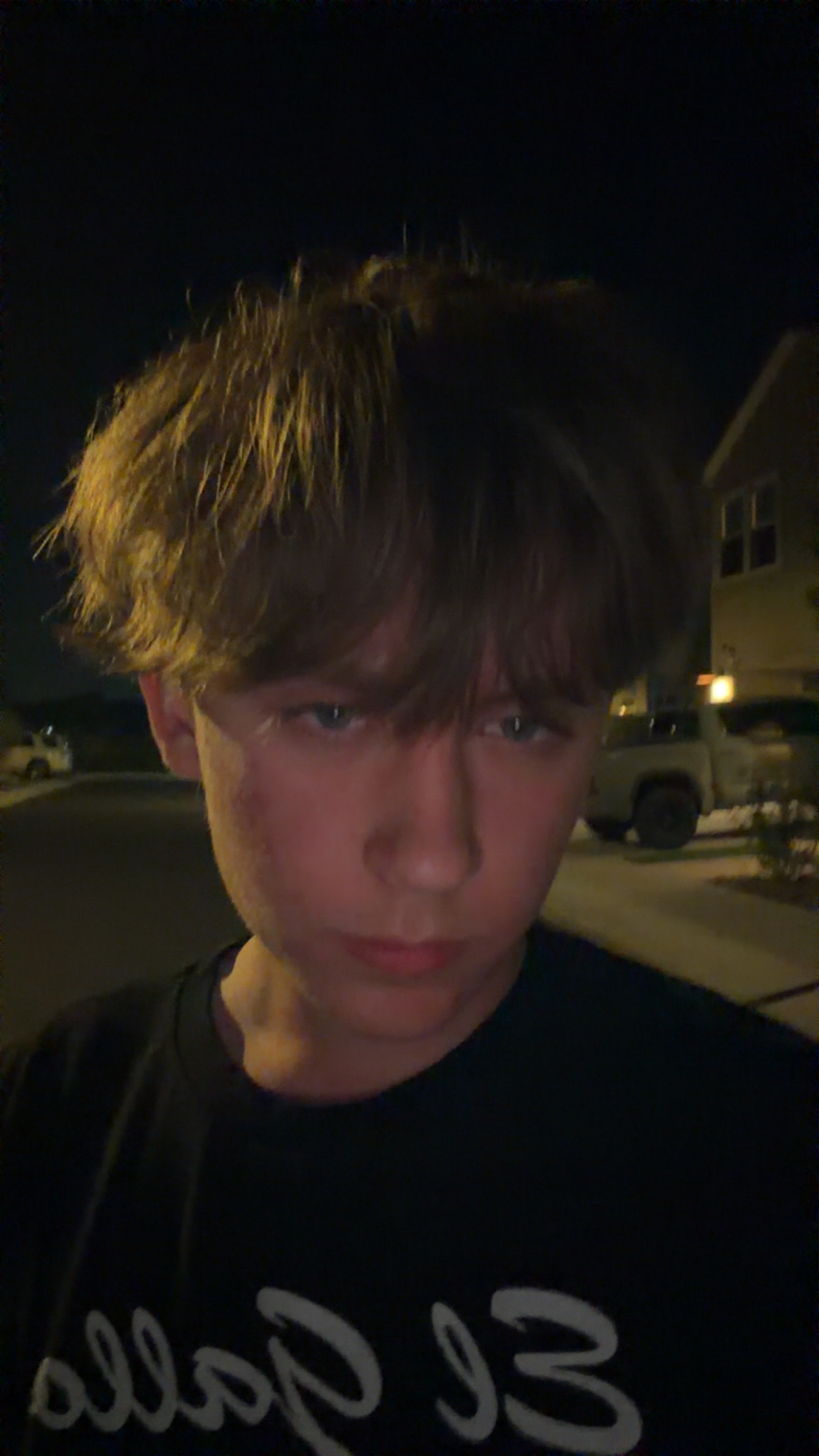 Gordie at night
